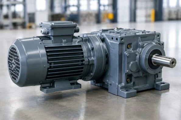 Industrial drive unit with motor and gear reducer
